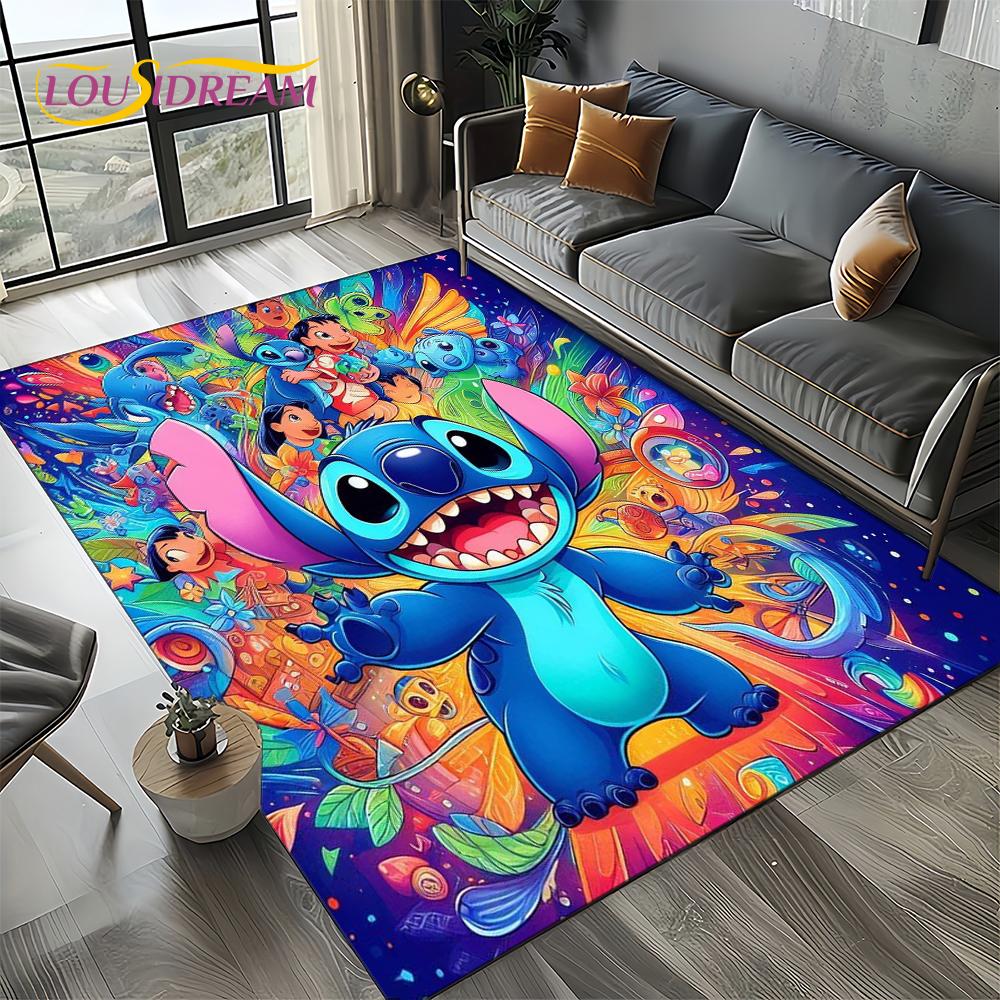 27 Style Cute Stitch  Cartoon 3D Carpet Rug for Home Living Room Bedroom Sofa Doormat Decor,Child Non-slip Floor Mat Gifts