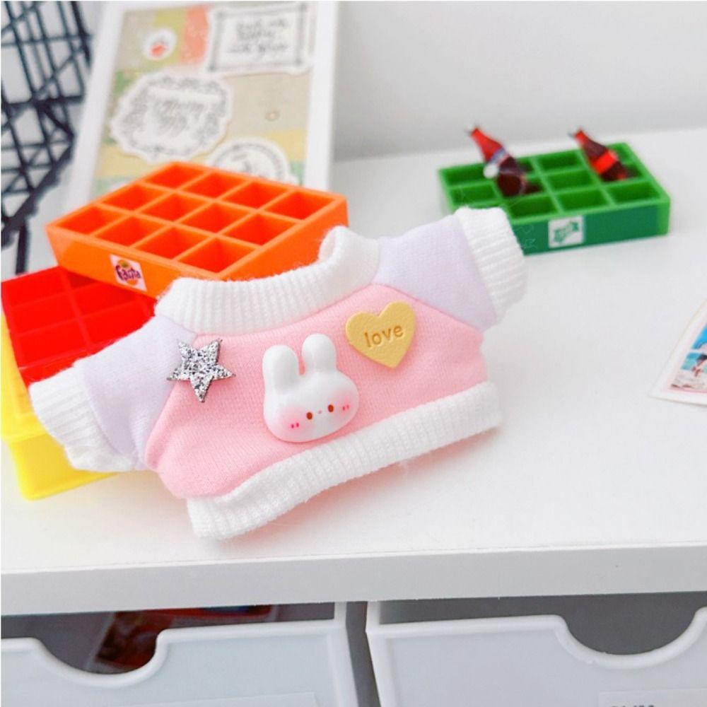 Мини Одежда для Куклы Хлопковый Джинсовый Материал Костюм Свитера для Куклы 10см Хлопковая Мягкая Кукла