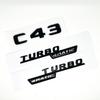 3D ABS Глянцевый Черный  Буквы Эмблемы C43 BITURBO 4MATIC Значок Наклейка AMG Для Mercedes Benz C43 W205 W206 Аксессуары AMG