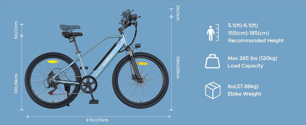 Городской электровелосипед ENGWE MileTrail 1 – Запас хода 120 км с датчиком крутящего момента, Тихий двигатель, Регулируемая конструкция, Гидравлические тормоза