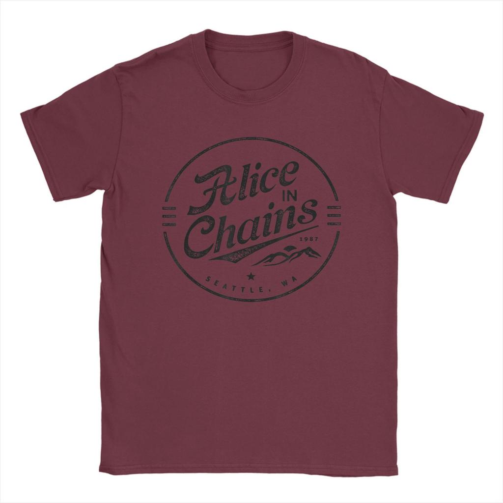 Футболка с логотипом группы Alice in Chains, мужские хлопковые забавные футболки, футболка с круглым вырезом и надписью Heavy Metal Music, короткий рукав, мерч размера «плюс»