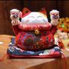 6,6-дюймовая керамическая копилка для монет Maneki Neko, удачливая кошка, копилка, украшение для дома, центральное украшение