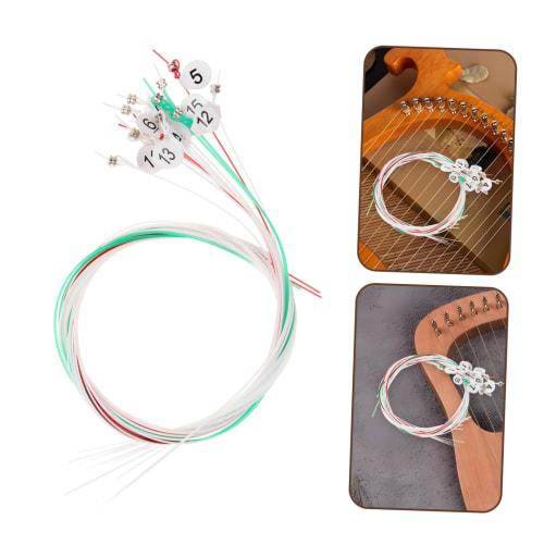 Ifundom Harp String Set, 15 Nylon Strings for Lyre Harp, for Boys, Girls, Adults, and Beginners, Rich Sound and Comfortable Handling