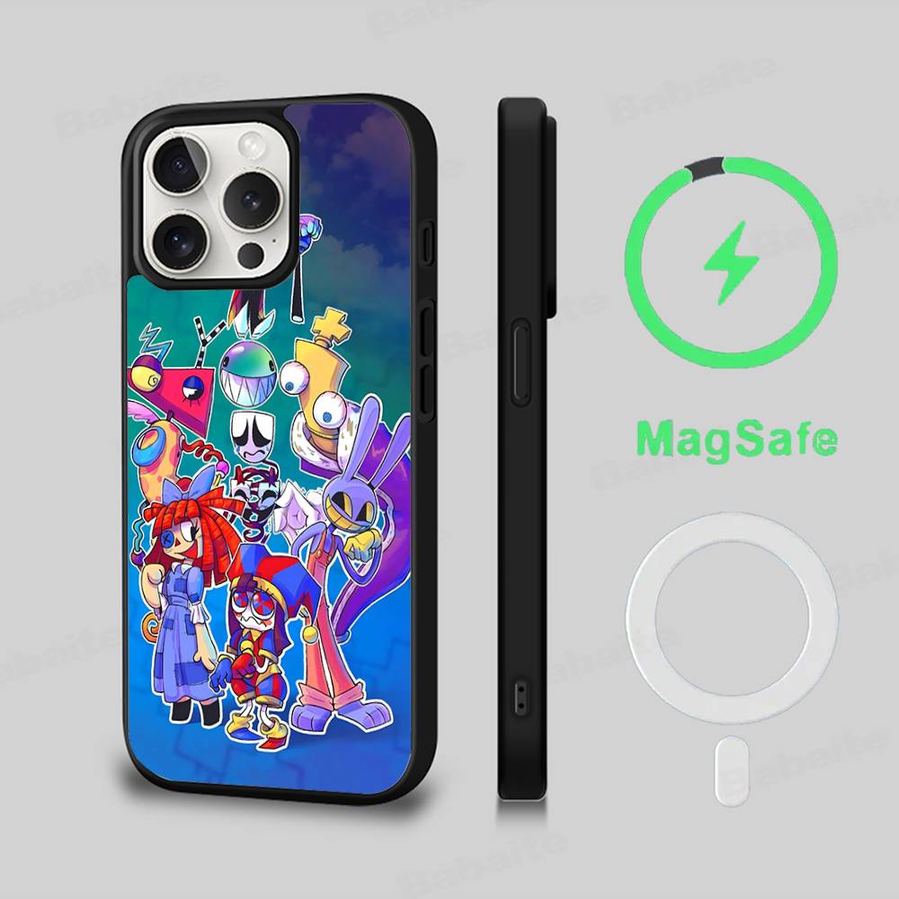 Amazing Digital Circus Phone Case Magnetic Case For IPhone 16 14 13 12 11 15 Pro Max Plus For Magsafe Wireless Charge Cover
