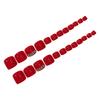 Red Press on Toenails with Rhinestone Reusable Long Lasting Press on Nails for Shopping Traveling Dating