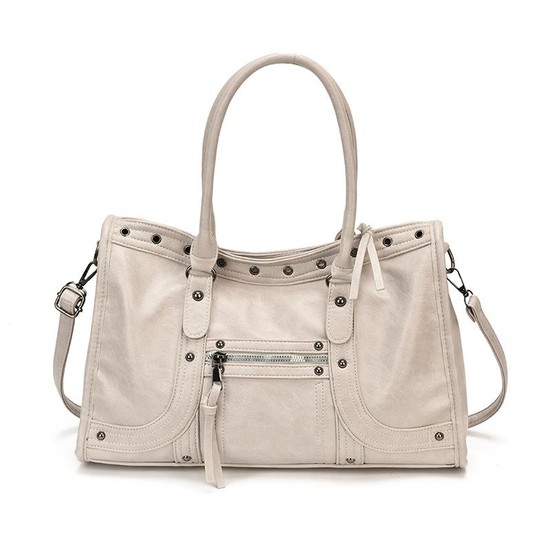 Tote Bag, New Large-capacity Motorcycle Style Bag, Fashionable Daily Commuting Shoulder Bag