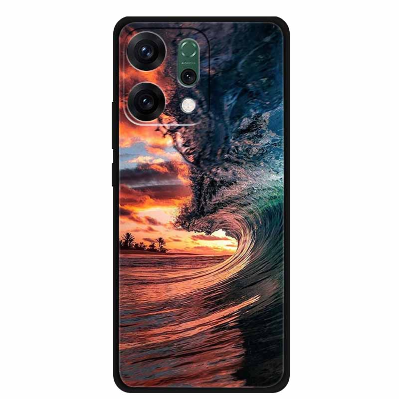 For Oppo Reno 14 5G Phone Case 6.59" Fashion Luxury Casing Black Silicone Soft Back Cover For Oppo Reno 14 Shockproof Capa Funda