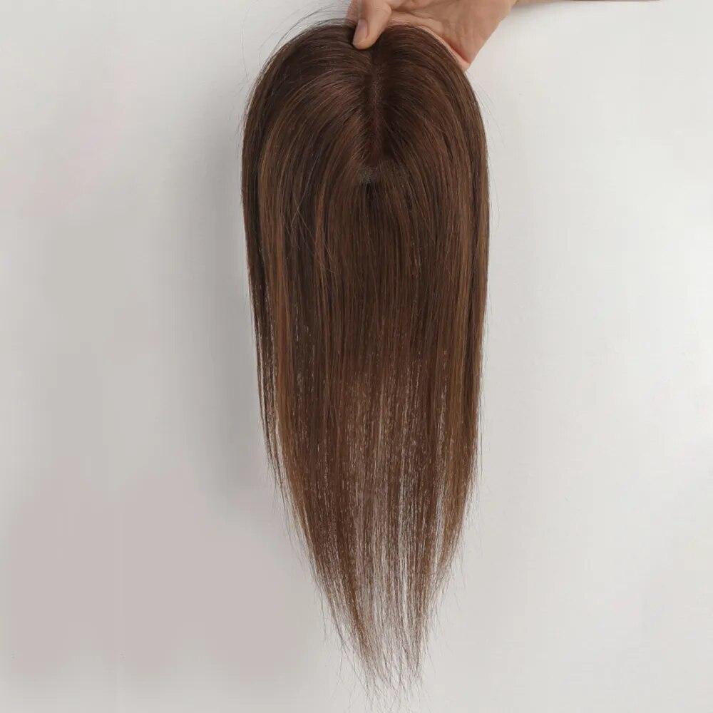 HAIRCUBE 100% человеческие волосы Remy, платиновые, коричневые, Ombre, кусочки человеческих волос для женщин, тонкие волосы, шелковая основа, зажим в топперах