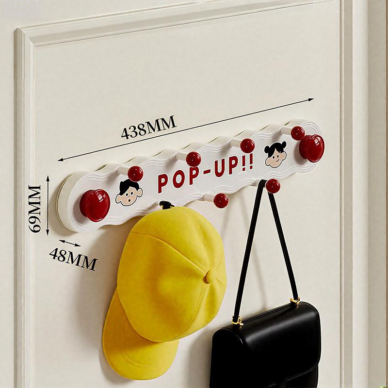 No Drill Suction Cup Row Hooks Rotatable Wall Hanging Rack Cute Decorative Hook Heavy Duty For Bathroom Bedroom Door Organizer