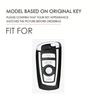 Genuine Leather Key Case for BMW 3 5 7 Series X1 X3 X5 X6, Full Cover Fob Protector with Metal Keychain, F20 F30 F10 Compatible msvc59