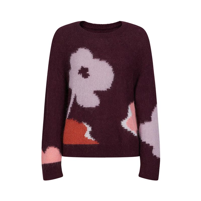 JUZI Аннаку Женский ретро жаккардовый вязаный свитер