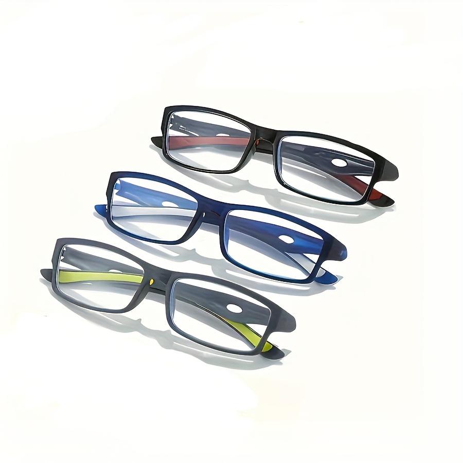 3 шт. Ультралегкие очки для чтения, подходящие как для мужчин, так и для женщин, со стильным прямоугольным дизайном в полной оправе от +1,0 до +4,0.