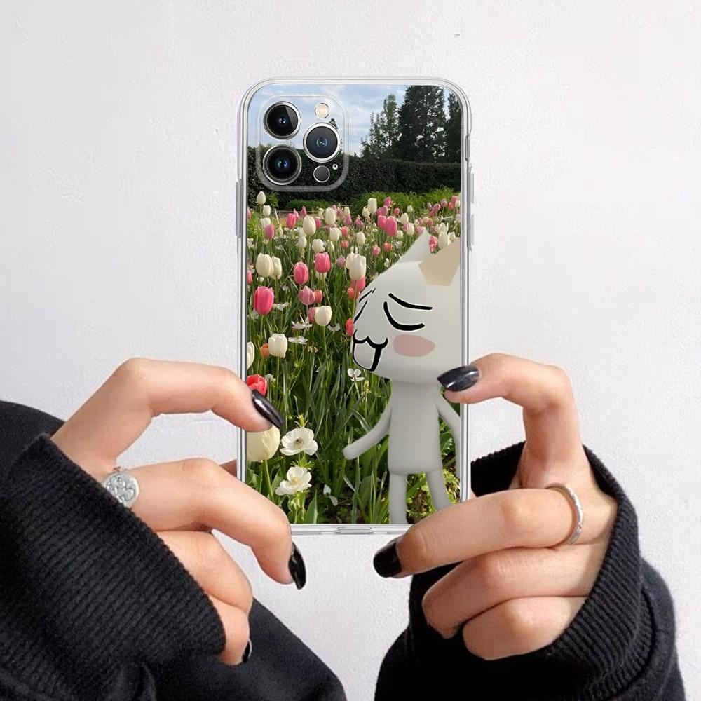 Inoue Toro CUTE Cat Phone Case for iPhone 16 15 8 7 6 6S Plus X SE XR XS 14 11 12 13 Mini Pro Max Mobile Case