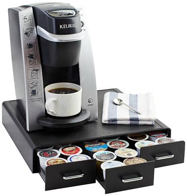 Ящик для хранения кофейных капсул AmazonBasics для капсул K-Cup, вмещает 36 капсул, черный
