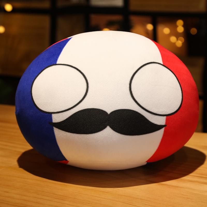 Cartoon Polandball Plush Toy Cute Country Ball Plush Doll Soft Pillow Cute Keychain Pendant Boys and Girls Birthday Gifts