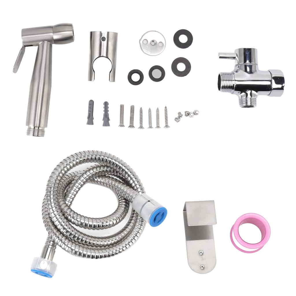 Kitchen Sink Sprayer Kit 304 Stainless Steel Handheld Bidet Sprayer Replacement for Toilet