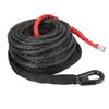Synthetic Winch Rope with Protective Sleeve High Toughness 7.5T Strength 9.5mm X 25m for 4WD Off Road Vehicle ATV UTV
