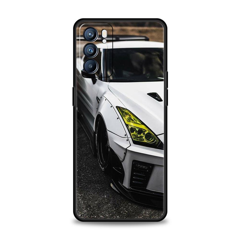 Синий, красный спортивный автомобиль JDM для Oppo Reno7 Reno6 Pro Plus A54 5G, чехол для телефона Find X6 X5 A53 A52 A9 A15 A95 A17 A16 A76 A74 A57, чехол