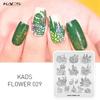 Flower 029 Rectangle Nail Stamping Plates Flowers Pattern Nail Template DIY Stamp Plate Stamp Template Manicure Tools