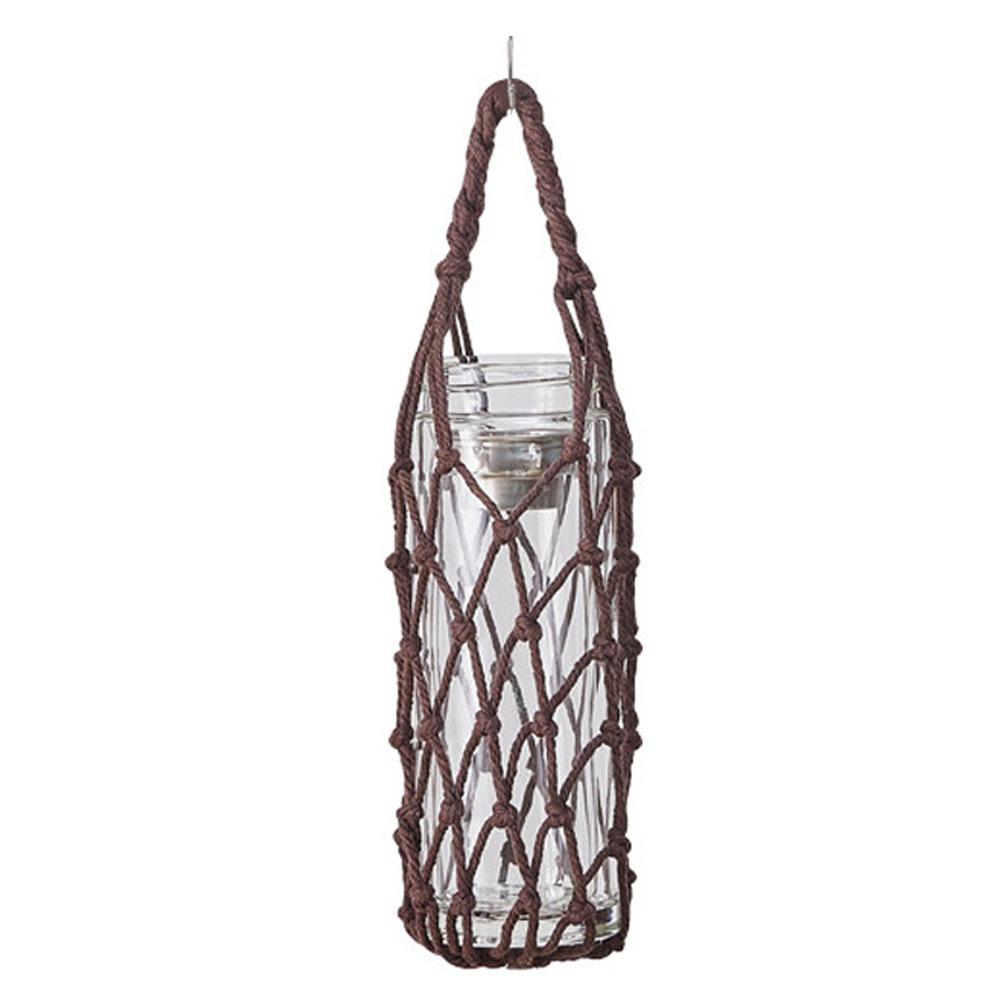 Ручной вязки чехол для бутылки с водой, вязаный рукав для чашки, полезная сетчатая сумка для чашки для воды для спортивных походных аксессуаров