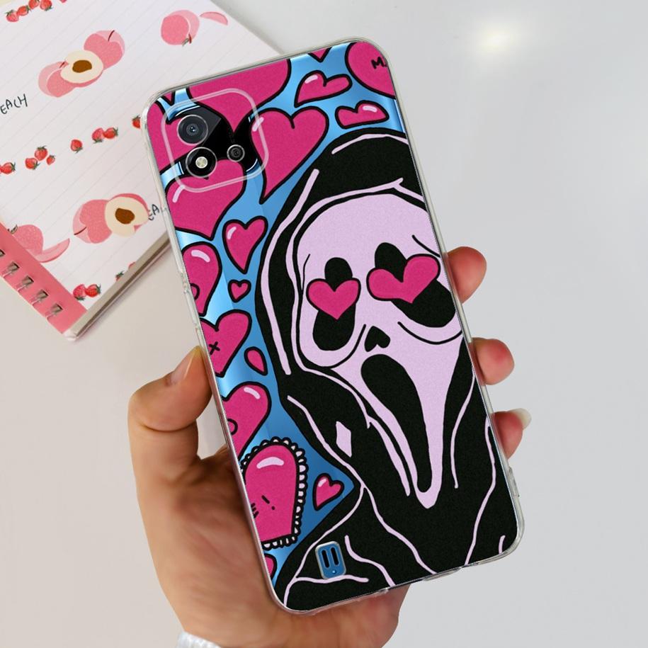 Для чехла Realme C11 2021 Чехол Модный Мраморный Сердце Любви Силиконовый Мягкий ТПУ Задняя крышка телефона Для Realme C11 RMX2185 C20 C20A Capa