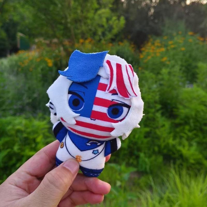 Милые Плюшевые Куклы CountryHumans 10см США Канада Чиби Хлопковые Куклы с Дизайном Национального Флага Брелок-Подвеска Для Фанатов Country Humans Коллекционный Подарок на День Рождения