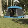 6 Person Family Cabin Tent Blue Waterproof