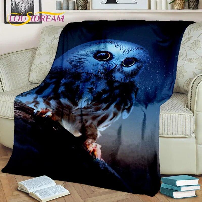 3D мультфильм милая сова серии HD одеяло, мягкое одеяло для дома, спальни, кровати, дивана, пикника, путешествия, офиса, чехол для отдыха, детское одеяло