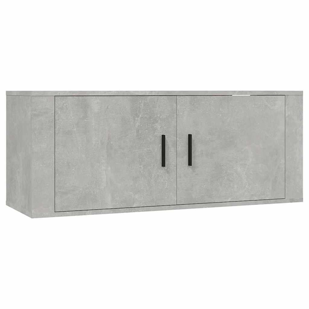 8 piece TV cabinet set concrete grey particleboard