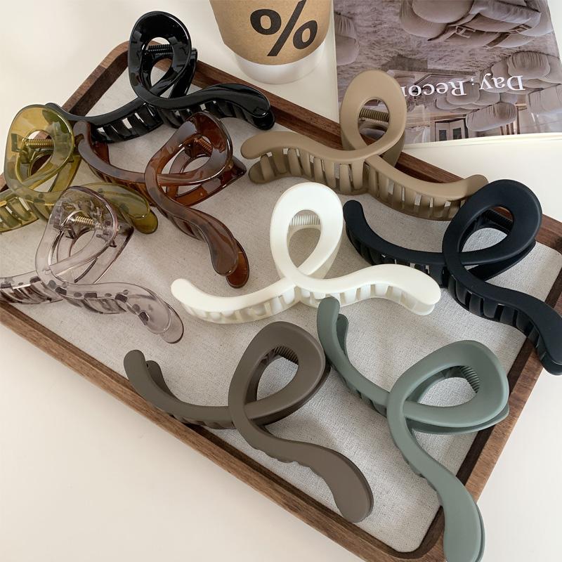 1 шт. Крабовая клешня, элегантная шпилька, роскошные аксессуары для девочек, модные акриловые заколки для волос, волнистые