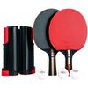 JEBOR Набор сеток для настольного тенниса Ракетка для настольного тенниса (2 ракетки, 3 телескопические сетки, 3 мяча) Сумка для отдыха на открытом воздухе на рабочем месте