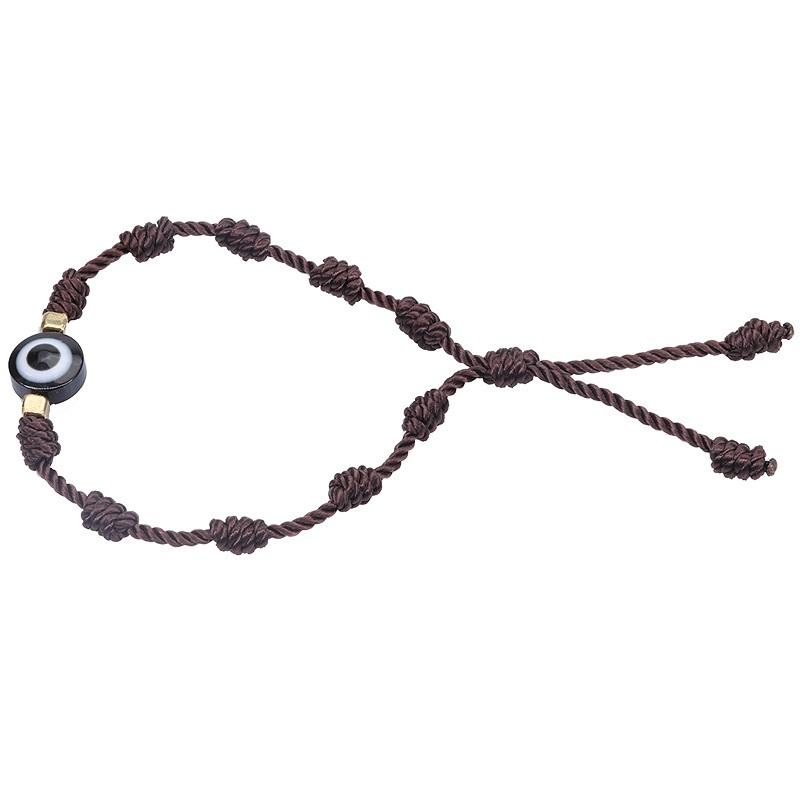 Новый плетеный браслет с Глазом Фатимы, счастливый красный и черный цвет нити, парная цепочка, ручная работа, молитвенные браслеты-манжеты, ювелирное украшение, подарок для