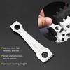   Tooth Disc Wrench, Rust Proof High Hardness Stainless Steel Chainring Nut Wrench with Hex Key, for Mountain Road Bikes