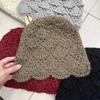Интернет-знаменитость нишевая ручная работа шерстяная шляпа женская осень и зима теплая и тонкая омолаживающая personality бутон цветка шапка вязаная шляпа тренд
