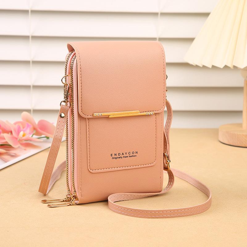 8 Colors Touch Screen Phone Bag Ladies Small Messenger Cute Phone Bag Fashion Key Coin Purse Wallet Card Holder