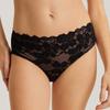 Кружевные трусы-слипы миди с высокой талией 70906 Black Beauty Deep Poppy
