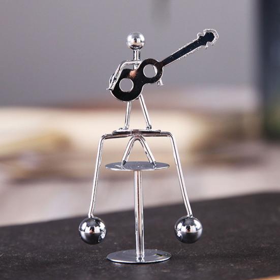 Мини Балансирующий Железный Человек Игрушка Вертолет Тяжелоатлет Перекладина Гитарист Физика Балансирующая Игрушка Неваляшка Кинетическое Искусство Снимающая Стресс Настольная Игрушка Дом