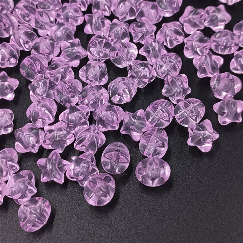 Браслет Акриловые Пятиконечные Звезды Бусины Россыпью Прозрачные Трехмерные 10 шт. Для Ожерелья Серьги Ювелирные Изделия Аксессуары