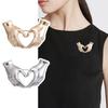Creative Hands-in-Heart Brooch Pin Simple Elegant Retro Sweater Pin Suit Lapel Badge Coat Accessories