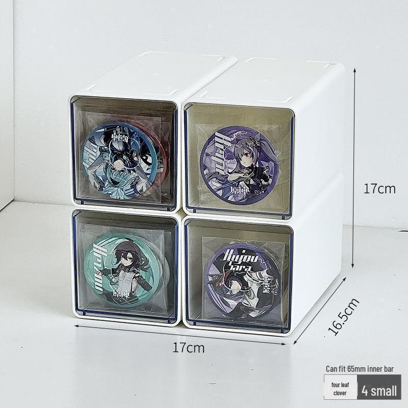 Акриловый ящик для хранения Baji 75 мм — прозрачный, влагостойкий, большой емкости