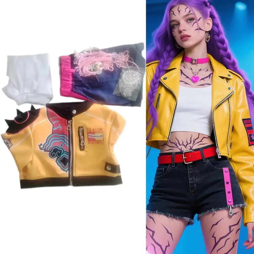 Детский Корейский Kpop Косплей Демон Руми Зои Мира Охотники Охотница Костюм Девочки Группа Идол Ролевая Игра Хэллоуин Карнавал Вечеринка Наряд Костюм