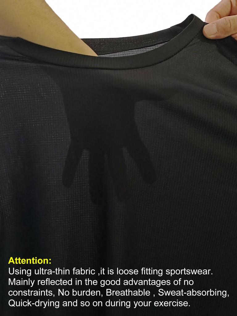 3PCS/Set Men's Casual Breathable Quick-Dry Short Sleeve Sports T-Shirts