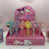 Вращающаяся ручка Sanrio с нажимным механизмом: Милые Черные Студенческие Канцелярские Принадлежности с Вращающейся Наклейкой для Снятия Стресса.
