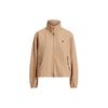 Polo Ralph Lauren SS24 Solid Color Stand Collar Casual Loose Jacket Women Jackets Khaki WMPOOTWN5A20073-250