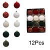 12pcs/box Christmas Tree Decoration Hanging Jujube Red Dark Green White