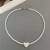 New Fashion Candy Color Choker Necklace for Women Girl Love Heart Square Geometric Short Necklace Seed Bead Neck Jewelry