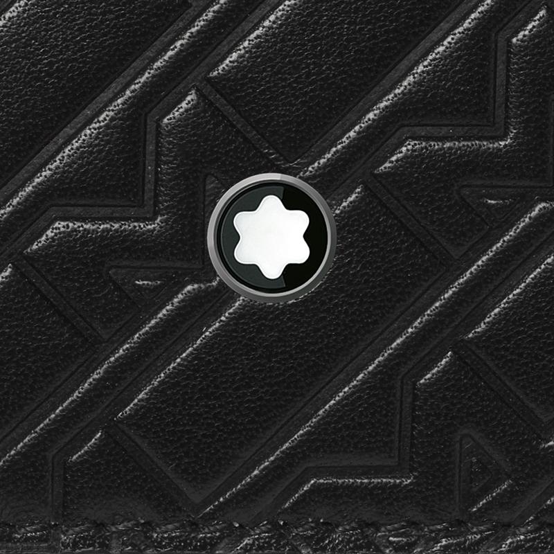 Montblanc M_Gram 4810 Кошелек с кнопкой-застежкой из тисненой телячьей кожи Унисекс-кошелек Черный 130025