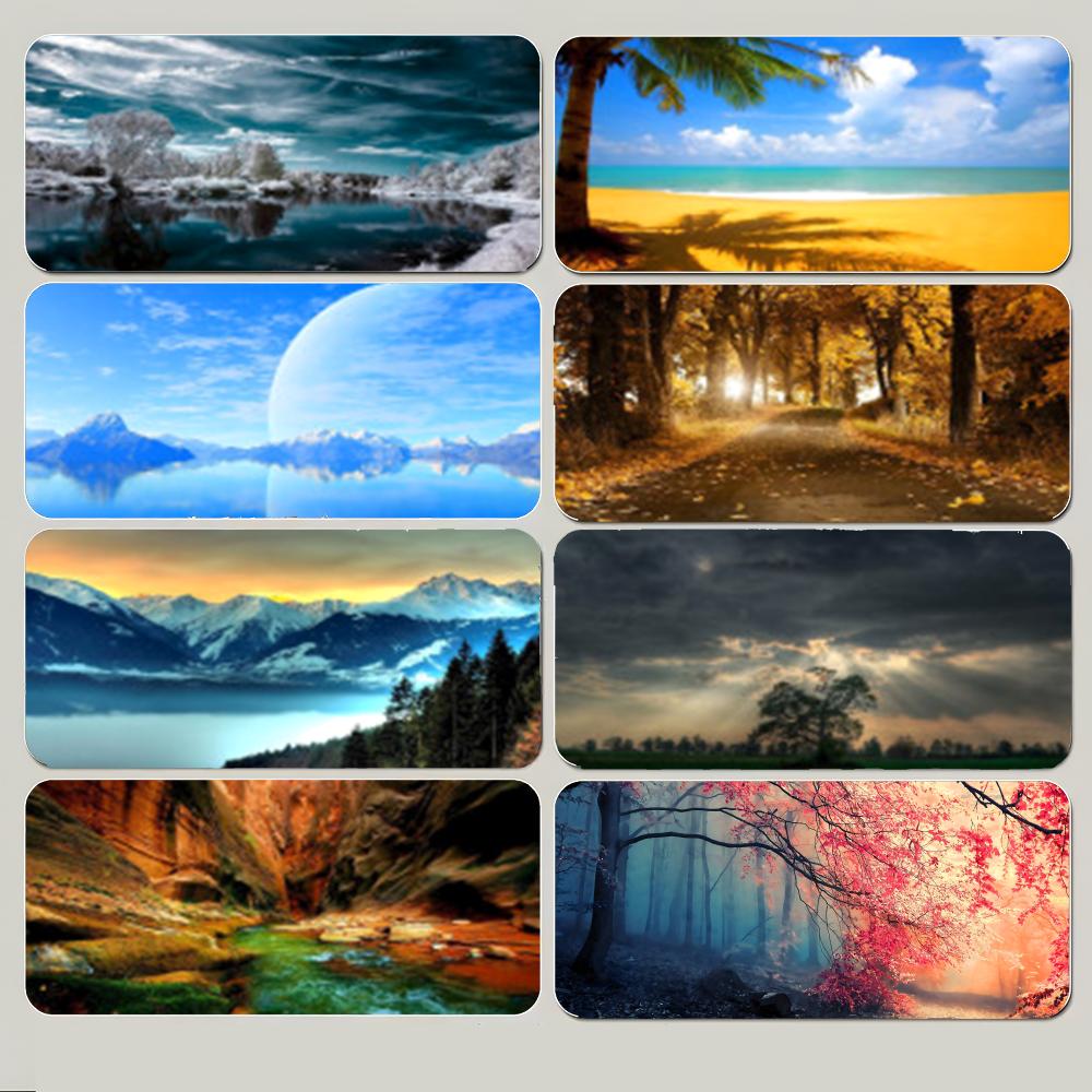 Landscape Scenery Pattern Beautiful Natural Art Mouse Pad Large Gaming Mousepad With Thick Stitched Edge Nonslip Desk Mat