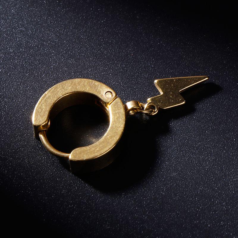 1 шт. Панк Серьги Мода Подвеска-молния Индивидуальность Мужские Женские Мужские Украшения Титановая сталь AVE