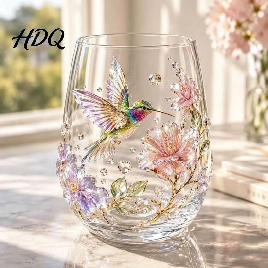 Роскошный Декоративный Стеклянный 3D Бокал для Вина Без Ножки Животное Детали в Морском Стиле Элегантный Прозрачный Бокал Подарок Прочная Посуда для Дома Кухни И